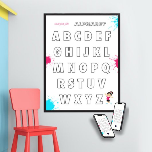 Malen Sie Ihre eigenen ABC-Kinder Poster
