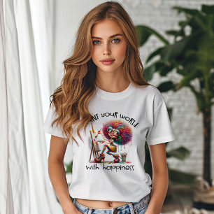 Malen Sie Ihre Welt mit Glück Positivität T-Shirt