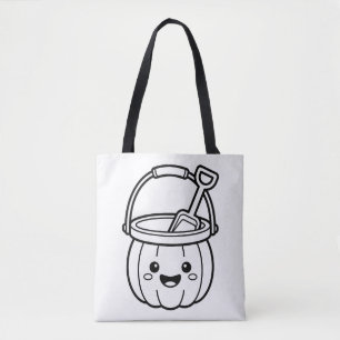 Malen Sie Ihren Eigenen Kawaii-Kürbis-Sandeimer Tasche
