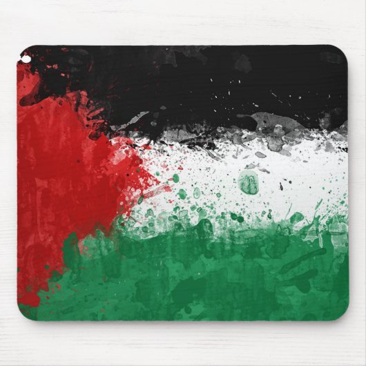 Malen Sie Kunst-Schmutz-Palästina-Flagge Mousepad (Vorne)