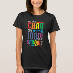 Malen Sie los, Froh zum 100. Schultag Lehrer T-Shirt