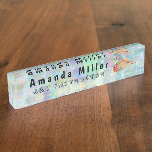 Malen Sie Palette Namensplakette (Seite)