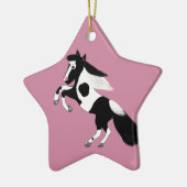 Malen Sie Pferd Keramik Ornament (Links)