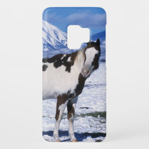 Malen Sie Pferd stehend im Schnee Case-Mate Samsung Galaxy S9 Hülle