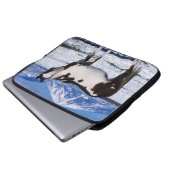Malen Sie Pferd stehend im Schnee Laptopschutzhülle (Vorne Knopf)