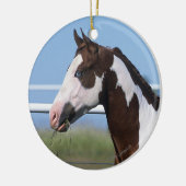 Malen Sie Pferd stehend Keramik Ornament (Links)