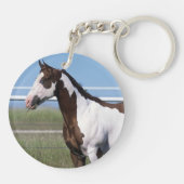 Malen Sie Pferd stehend Schlüsselanhänger (Rückseite)
