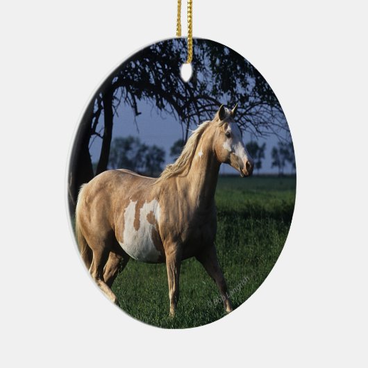 Malen Sie Pferd stehende 2 Keramikornament (Rechts)