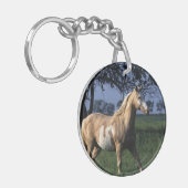 Malen Sie Pferd stehende 2 Schlüsselanhänger (Vorderseite links)