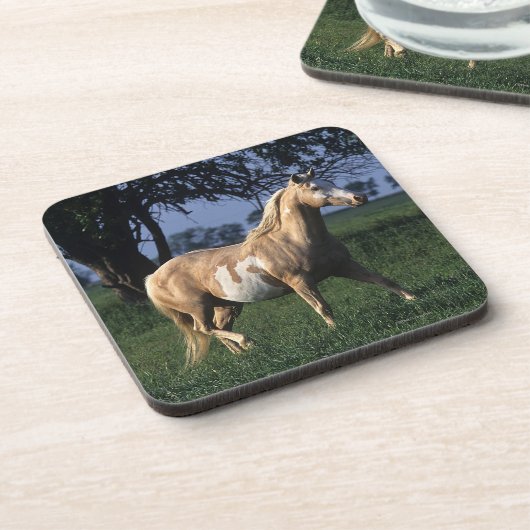 Malen Sie Pferd stehende 2 Untersetzer (Linke Seite)