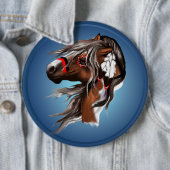 Malen Sie Pferd und Feder-Knopf Button (Beispiel)