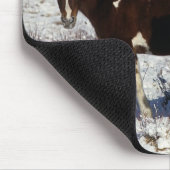 Malen Sie Pferde im Schnee Mousepad (Ecke)