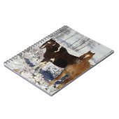 Malen Sie Pferde im Schnee Notizblock (Linke Seite)