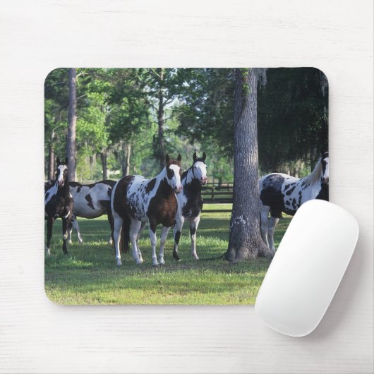 Malen Sie Pferde in den Bäumen Mousepad (Mit Mouse)