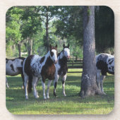 Malen Sie Pferde in den Bäumen Untersetzer (Vorderseite)