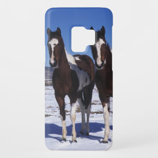 Malen Sie Pferde stehend im Schnee Case-Mate Samsung Galaxy S9 Hülle