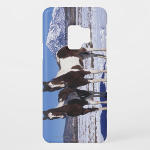 Malen Sie Pferde stehend im Schnee Case-Mate Samsung Galaxy S9 Hülle