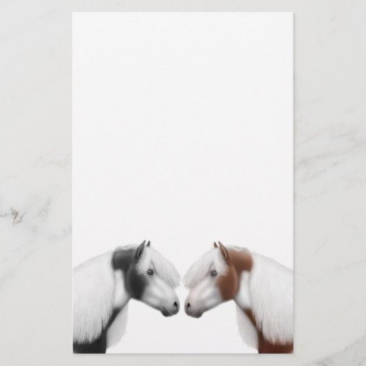 Malen Sie Pferdefreund-Briefpapier Briefpapier (Vorderseite)