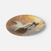 Malen Sie Pferdegold ein 7 Zoll-Pappteller Pappteller (Schrägansicht)