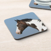 Malen Sie PferdeHeadshot 1 Getränkeuntersetzer (Linke Seite)