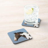 Malen Sie PferdeHeadshot 1 Getränkeuntersetzer (Rechte Seite)