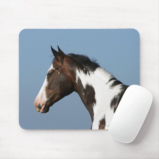 Malen Sie PferdeHeadshot 1 Mousepad (Mit Mouse)