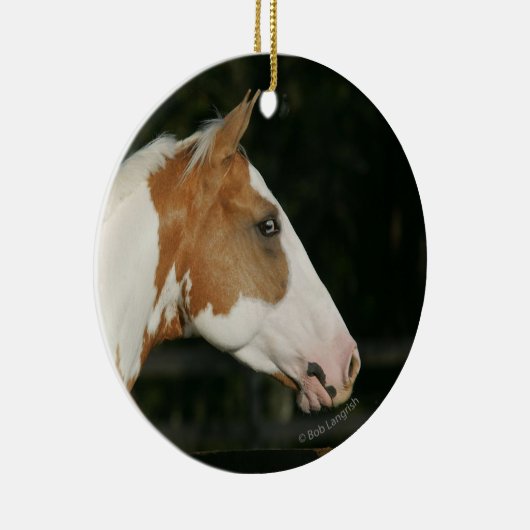 Malen Sie PferdeHeadshot 2 Keramikornament (Rechts)