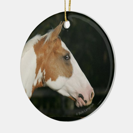 Malen Sie PferdeHeadshot 2 Keramikornament (Links)