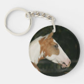 Malen Sie PferdeHeadshot 2 Schlüsselanhänger (Vorderseite)