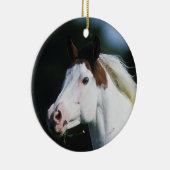 Malen Sie PferdeHeadshot 3 Keramikornament (Rechts)