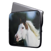 Malen Sie PferdeHeadshot 3 Laptopschutzhülle (Vorderseite Links)
