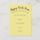 Malen Sie Pferdemustang mit Iris und Visitenkarte (Rückseite)