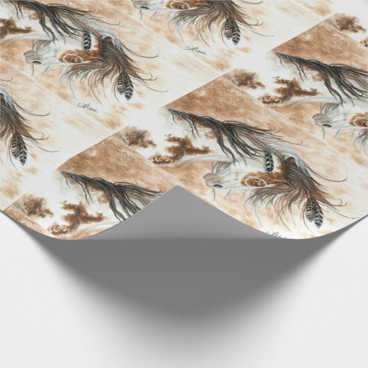 Malen Sie Pferdepony-Geschenk-Verpackung - BiHrLe Geschenkpapier (Ecke)