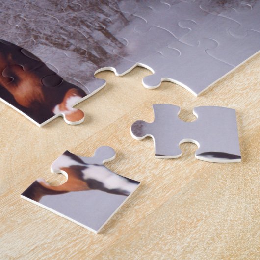 Malen Sie Pferdeschnee-Puzzlespiel Puzzle (Seite)
