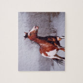 Malen Sie Pferdeschnee-Puzzlespiel Puzzle (Vertikal)