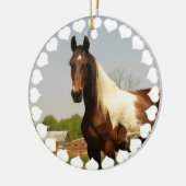 Malen Sie Pferdeverzierung Keramikornament (Links)