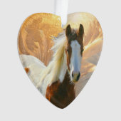 Malen Sie Pferdeweihnachtsverzierungen Ornament (Vorderseite)