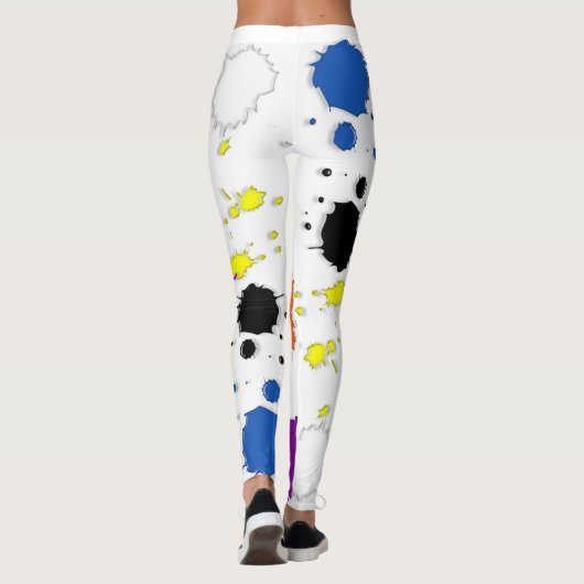 Malen Sie Splotches Leggings (Rückseite)