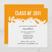 Malen Sie Spritzer-Abschluss-Einladung Einladung (Vorne/Hinten)