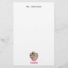 Malen Sie Spritzer-Apple-Lehrer Briefpapier