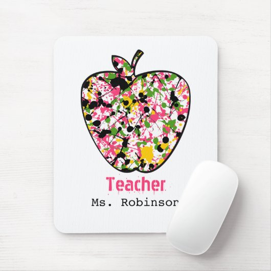 Malen Sie Spritzer-Apple-Lehrer Mousepad (Mit Mouse)