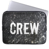 Malen Sie Spritzer CREW | Holzkohle und Weiß Laptopschutzhülle (Vorderseite)
