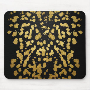 Malen Sie Spritzer im Imitat-Gold und dem Mousepad