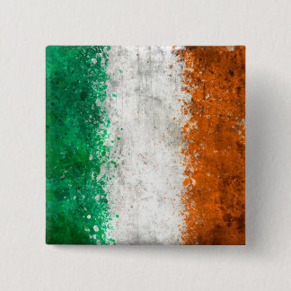 Malen Sie Spritzer-Iren-Flagge Button