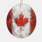 Malen Sie Spritzer-Kanadier-Flagge Keramikornament (Links)
