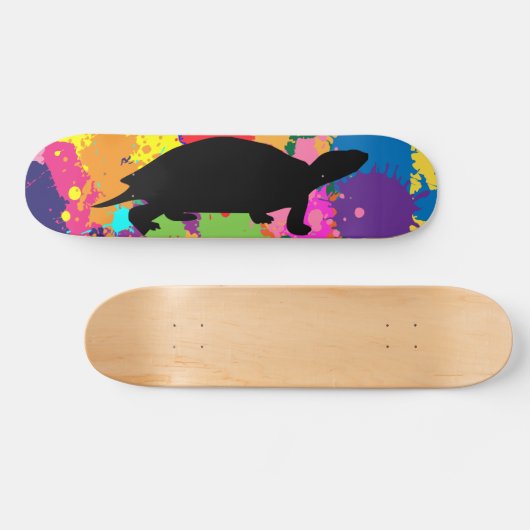 Malen Sie Spritzer-SchildkröteSkateboard Skateboard (Horizontal)
