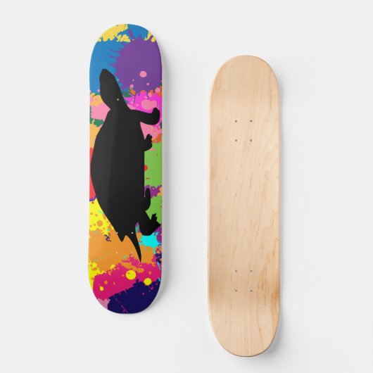 Malen Sie Spritzer-SchildkröteSkateboard Skateboard (Vorderseite)