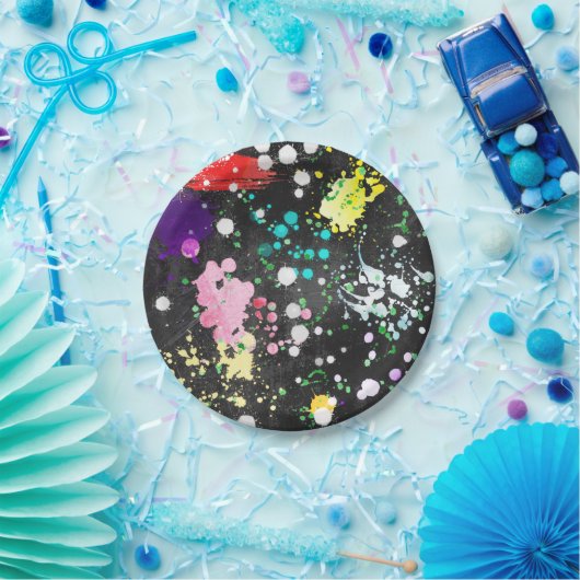 Malen Sie Spritzer-Teller Pappteller (Party)