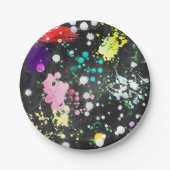 Malen Sie Spritzer-Teller Pappteller (Vorderseite)