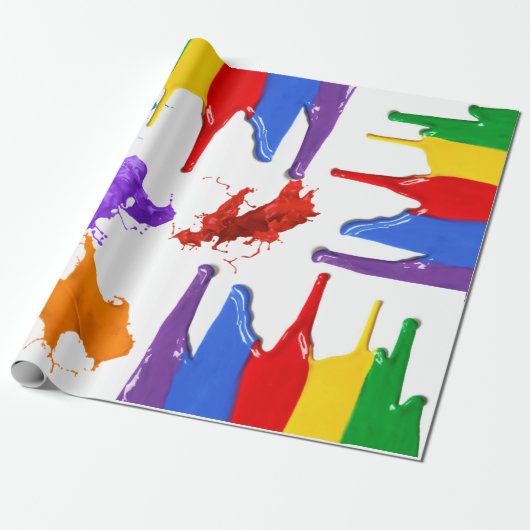 Malen Sie Spritzer-Verpackungs-Papier Geschenkpapier (Ungerollt)